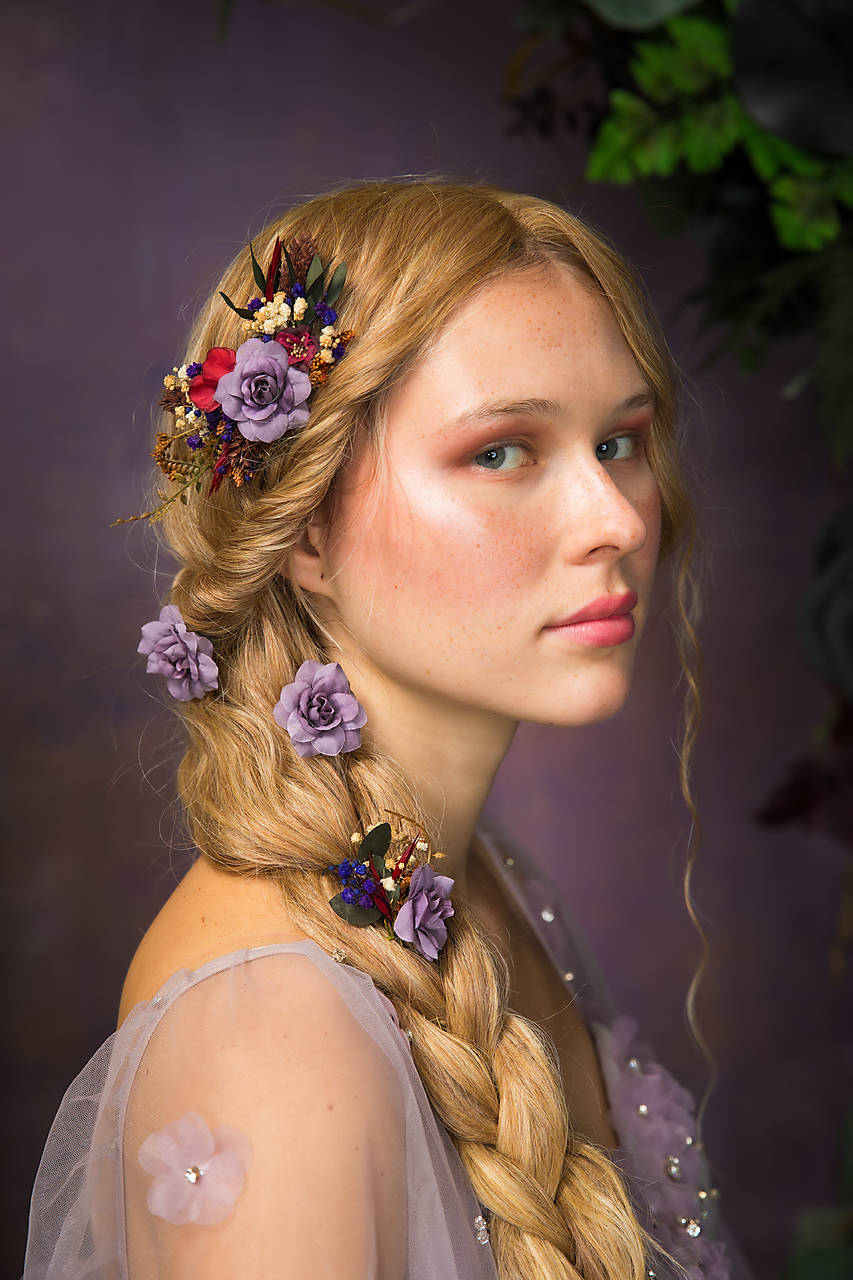 Kvetinový hrebienok a vlásenky "vôňa spomienok" - od 4,50€