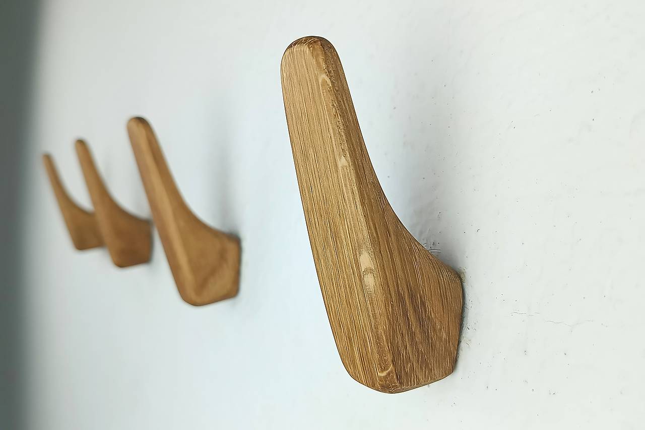 Nástenný vešiak PRINCE drevo dub/orech