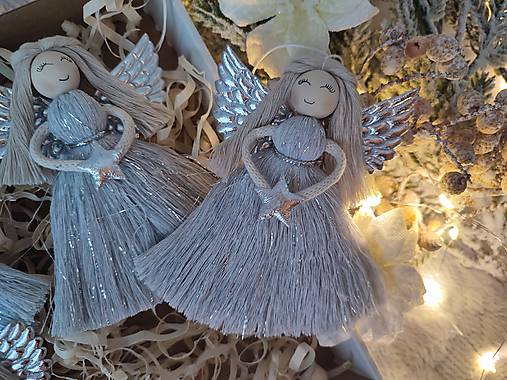 Dekorácie - Vianočný anjelik  sada  - 16838657_