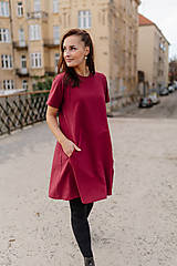 Šaty - Šaty "LUNA" -  MAMA a DCÉRA  - bordové - 16837617_