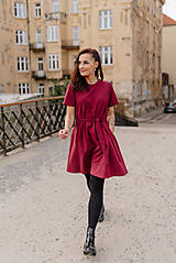 Šaty - Šaty "LUNA" -  MAMA a DCÉRA  - bordové - 16837618_