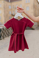 Šaty - Šaty "LUNA" -  MAMA a DCÉRA  - bordové - 16837622_