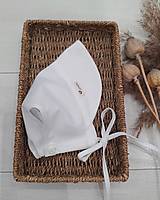 Detské čiapky - Baby summer bonnet - čepiec biely - 16837525_