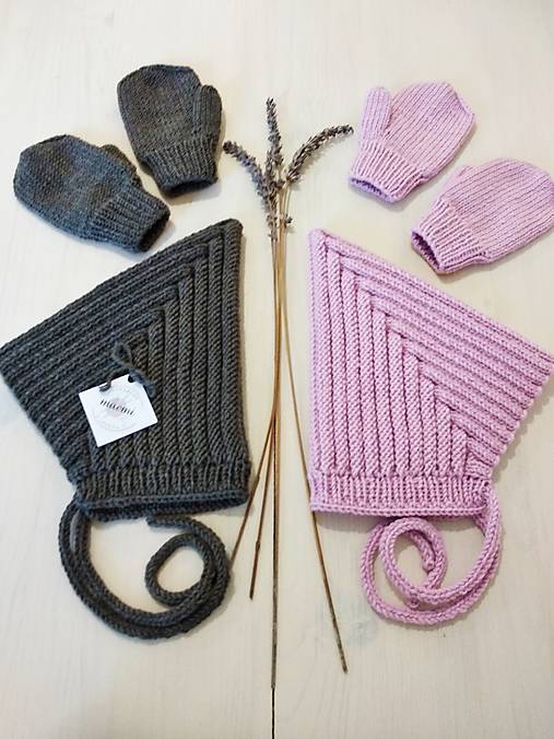 Detské súpravy - PIXIE SET - 100% Merino - 16838166_