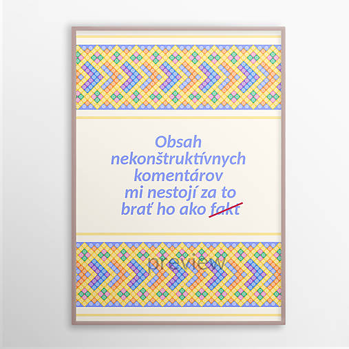 Grafika - Grafika proti nekonštruktivite (priateľský vzor) - na stojato (téma konštruktívna kritika) - 16839225_