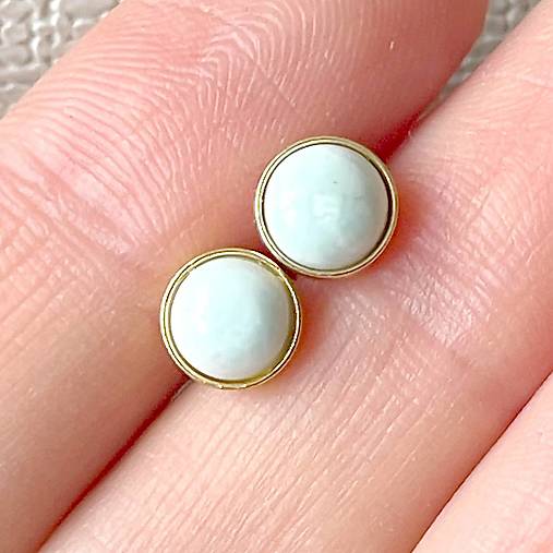 ZĽAVA 20% Larimar Gold Plated AG925 Earrings / Strieborné náušnice s larimarmi pozlátené E025