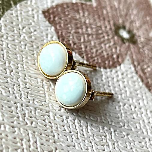 ZĽAVA 20% Larimar Gold Plated AG925 Earrings / Strieborné náušnice s larimarmi pozlátené E025