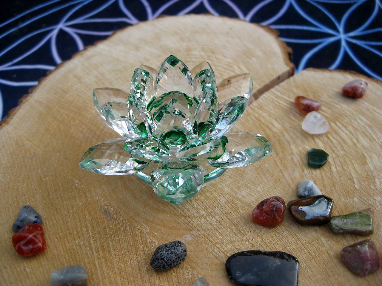 Dekorácia kryštáľový lotosový kvet