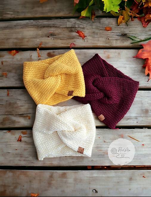 Čiapky, čelenky, klobúky - Ručne pletená čelenka | Teplá pletená čelenka na jeseň a zimu | Štýlový pletený doplnok pre ženy (Detská petrolejová) - 16846141_