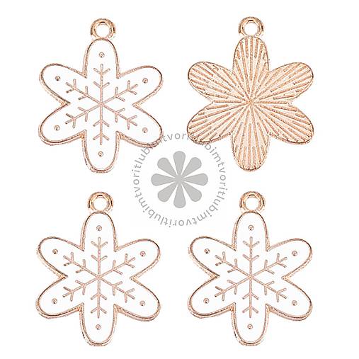 Komponenty - (1596) Snehová vločka, 24x19 mm - 1 ks - 16842918_