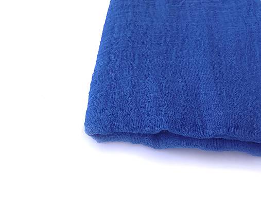 Šály a nákrčníky - "ultramarine blue" bavlnený šál skladom:-) - 16843636_