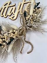 Dekorácie - Veniec Vitajte - biele pohladenie - 16844086_