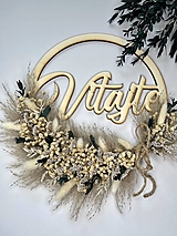 Dekorácie - Veniec Vitajte - biele pohladenie - 16844087_