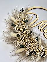 Dekorácie - Veniec Vitajte - biele pohladenie - 16844088_