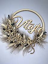 Dekorácie - Veniec Vitajte - biele pohladenie - 16844089_
