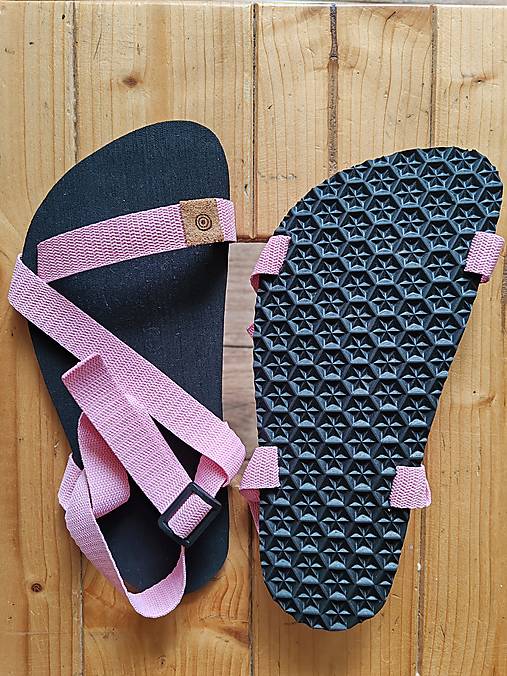 Ponožky, pančuchy, obuv - Barefoot sandále - JEDNOFAREBNÉ (SAKURA) - 16842702_