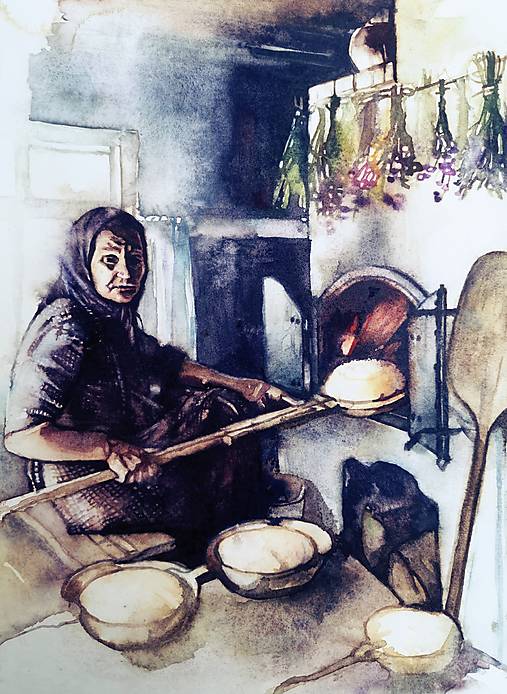 Obrazy - Pečenie chleba - 16849047_