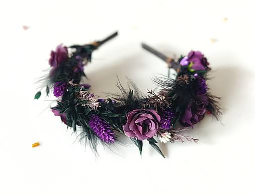 Čelenka a choker "purpurové svety"