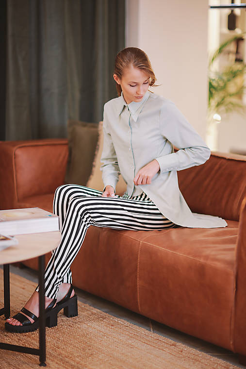 Blúzky a košele - Košeľa ROSA (36,38 - Zelená) - 16846177_