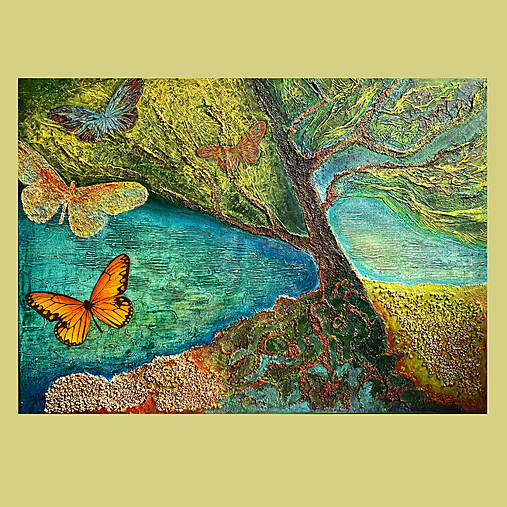 Obrazy - Motýlia pieseň 50x70 - 16846367_