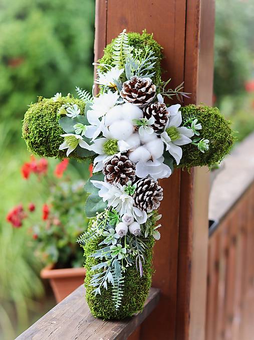 Dekorácie - Krížik na hrob - 16850267_