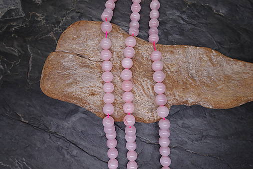 Minerály - Ruženín 6-8-10mm šnúra akcia (10mm (37ks)) - 16850650_