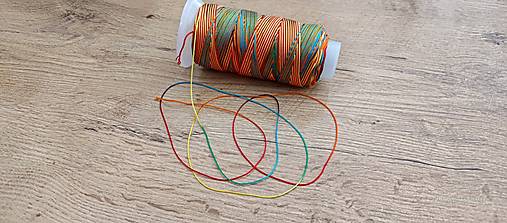 Galantéria - Ozdobná Macrame niť -2 mm - Balenie 200 metrov (Pestrofarebná) - 16854691_