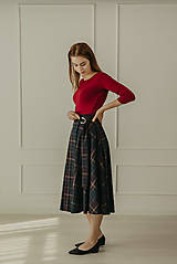 Sukne - Zavinovacia sukňa tartan Alica navy/viacfarebná - 16854041_