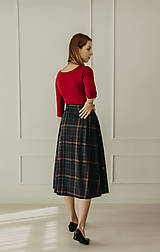 Sukne - Zavinovacia sukňa tartan Alica navy/viacfarebná - 16854043_