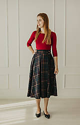 Sukne - Zavinovacia sukňa tartan Alica navy/viacfarebná - 16854045_