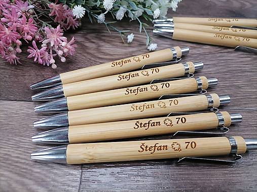 Nástroje - Bambusové pero ako darček pre hostí na oslavu - 16854626_