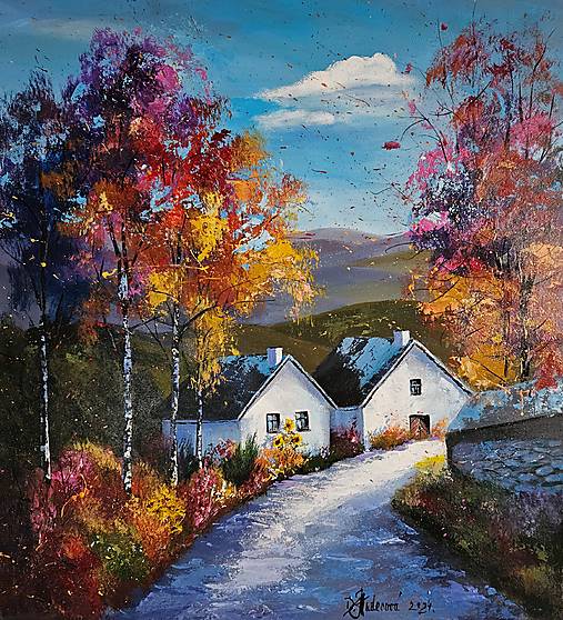 Obrazy - Obraz "Domčeky"- 40x44 cm - 16851863_