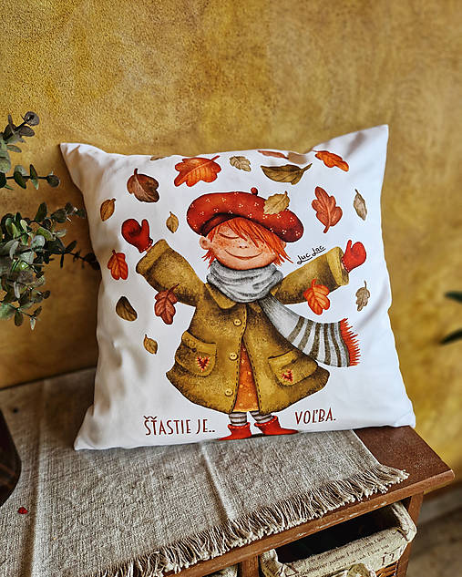 Úžitkový textil - Vankúšik Šťastie - 16855146_