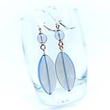 Náušnice - Náušnice MODRÉ OVÁLIKY - 16855821_