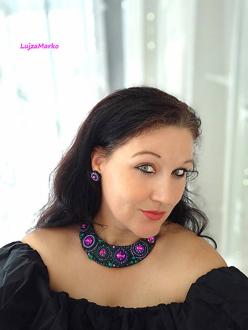 Sady šperkov - Luxusná sada - náhrdelník + náušnice - 16856727_