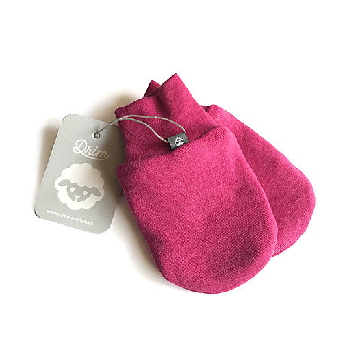 Detské doplnky - MERINO Baby rukavičky "pink" - 16858877_
