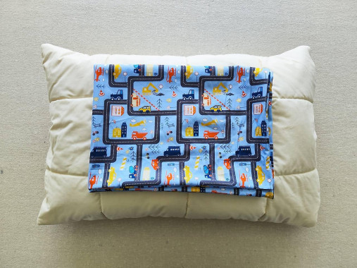 Detský textil - VLNIENKA Detská obliečka na vankúš 40 x 60 CM  na mieru 100% bavlna popelin  Autíčka a cesta - 16861074_
