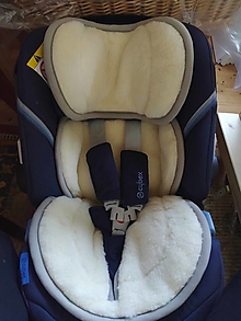 Detský textil - Vlnienka podložka do autosedačky Cybex Aton 5 100% Merino top super wash Natural  na mieru  - 16862330_