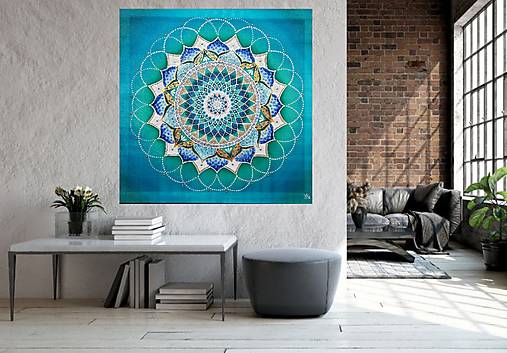 Obrazy - Mandala zdravia, priateľstva a dobrých vzťahov  - 16861246_