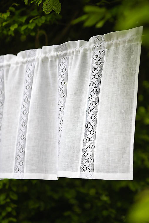 Úžitkový textil - Ľanová záclona Adelina - 16862141_