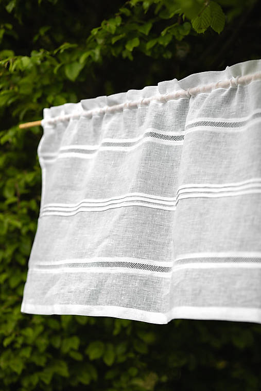 Úžitkový textil - Ľanová záclonka Federica - 16862161_