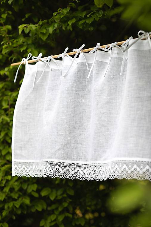 Úžitkový textil - Ľanová záclonka Chiara - 16862186_