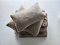 Úžitkový textil - VLNIENKA prehoz na gauč VELVET acryl Cappuccino dvojitý ušijeme podľa vlastných rozmerov - 16864035_