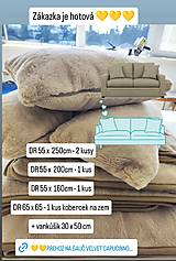 Úžitkový textil - VLNIENKA prehoz na gauč VELVET acryl Cappuccino dvojitý ušijeme podľa vlastných rozmerov - 16864057_