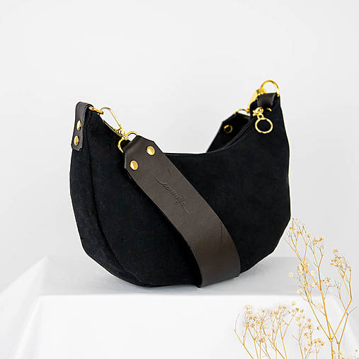 Kabelky - Kabelka Luna Mini (cloth čierna) - 16864012_