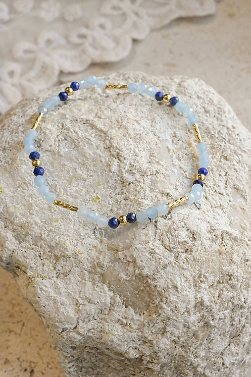 Náramok Pieseň oceánu (Akvamarín)