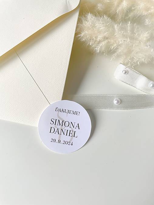 Úložné priestory & Organizácia - Svadobná nálepka na výslužky 89 - 16864775_