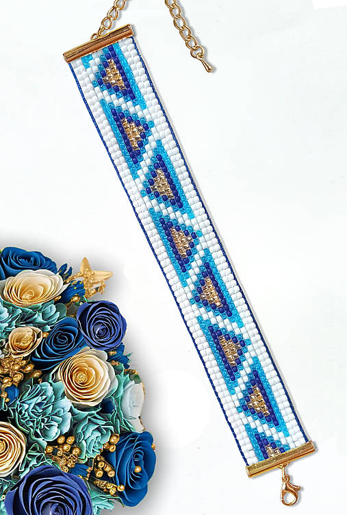 Náramky - Ľadová vzácnosť - rokajl náramok  - 16865040_