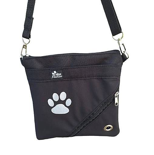 Pre zvieratá - Taška pre venčenie psov čierna Dog Paw - 16866110_