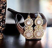 Náušnice - Šujtášové náušnice GOLDEN LUXURY - 16866873_